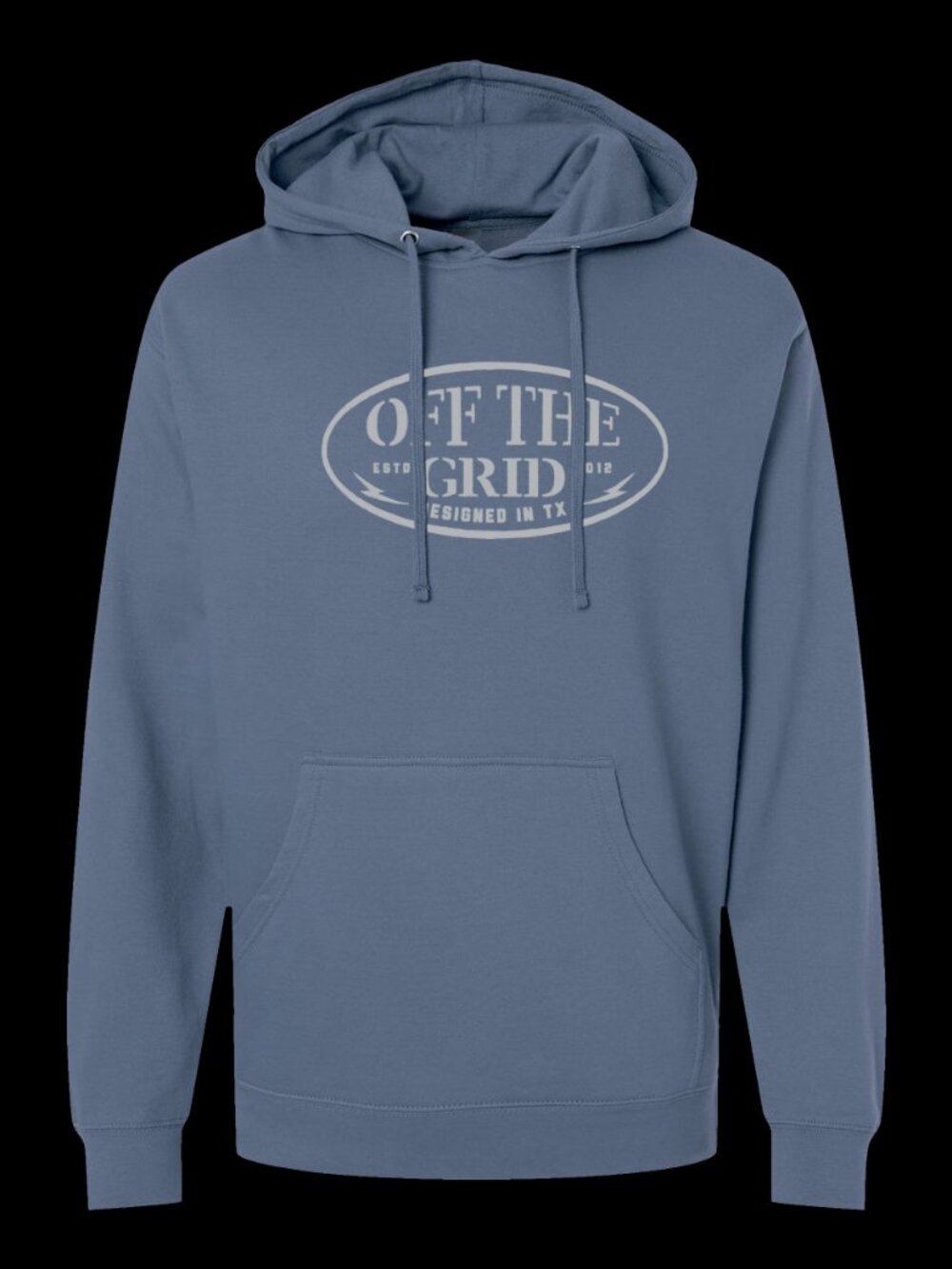 Off The Grid Surplus Grunge Hoodie - Storm Blue